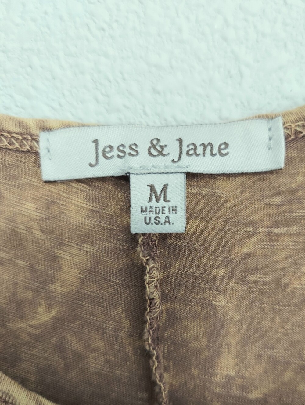 Jess & Jane Abstract Mama Baby Giraffe Print Knit Tank Dress Tan Med Art To Wear - Picture 2 of 8